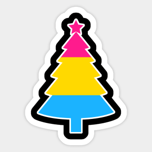Christmas Tree LGBT Flag Pansexual Sticker